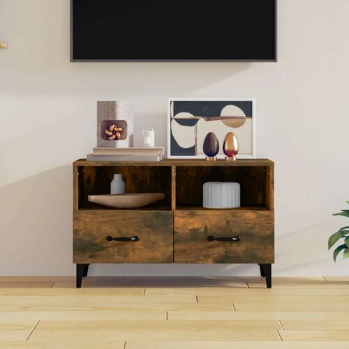 TV omarica dimljeni hrast 80x36x50 cm inženirski les, (20731117) Slike