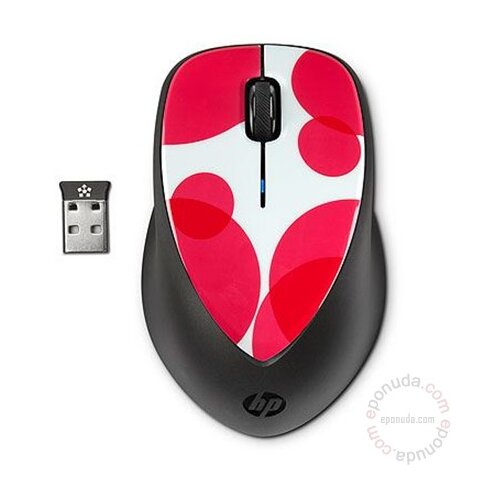 HP Mouse X4000, Wireless Clr Pch Laser, H2F40AA Slike