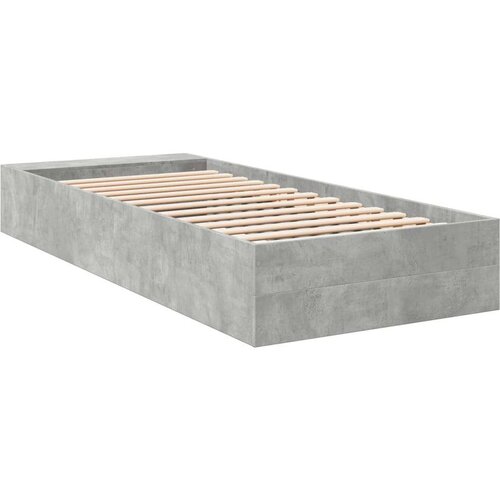 VidaXL Okvir kreveta boja betona 75x190 cm od konstruiranog drva Slike
