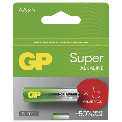  Baterija GP SUPER alkalna LR6 AA 5 kos 5/1 Cene
