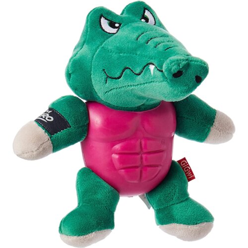 GiGwi plišana igračka za pse i'm hero crocodile squeaker 20cm Slike