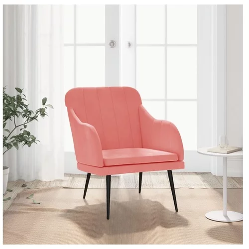  Fotelj roza 63x76x80 cm žamet