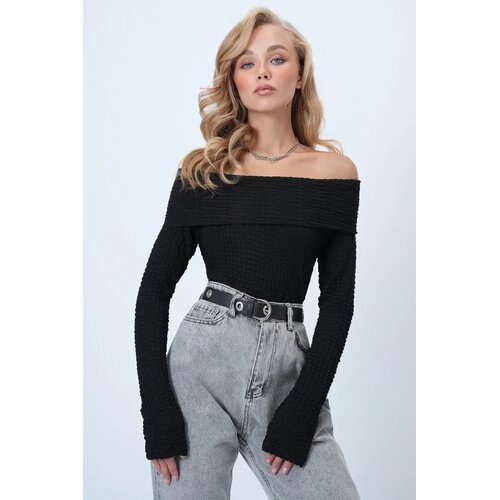 Trend Alacati Stili Ženska bluza Alc-X14579, Crna Cene