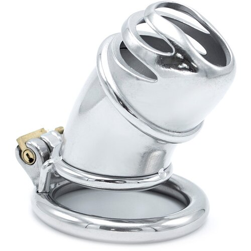 Kiotos Steel Modern Tube Chastity Device Slike