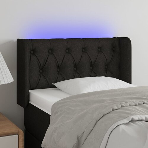  LED uzglavlje crno 83x16x78/88 cm od tkanine Cijene