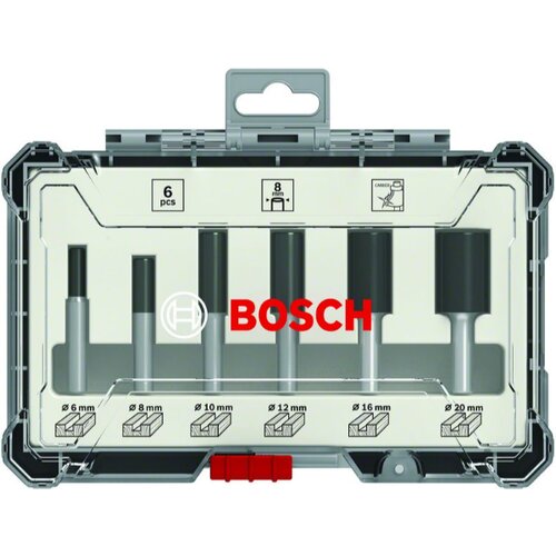 Bosch 6-delni set ravnih glodala, držač od 6 mm Slike