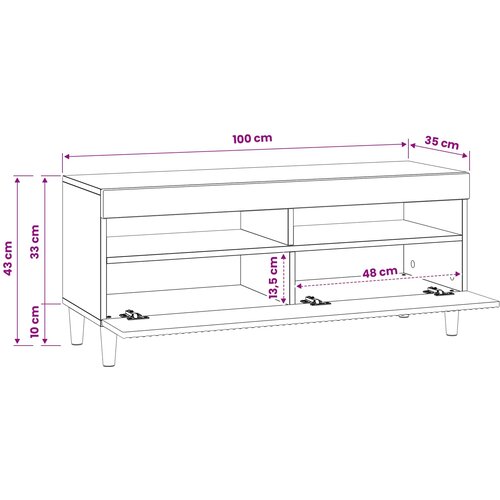  LED TV kabinet Hrast artisan Konstruirano drvo Slike