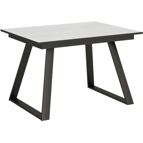 Itamoby &amp;nbsp; Bernadette (90x120/180 cm) - bela, barva nog: antracit - raztegljiva jedilna miza, (20841802) Slike