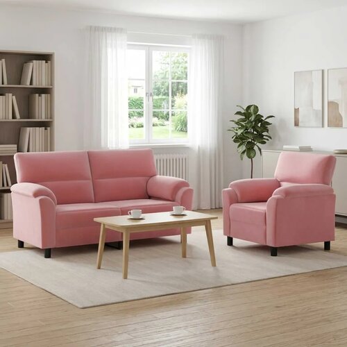  Set sofe 2 pcs Ružičasta Bar&scaron;un - Ružičasta Jednostruka + Dvostruka (140 cm) Cijene