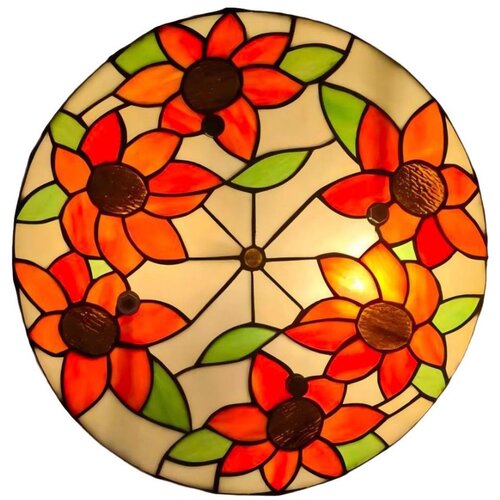 Brilagi tiffany vitražna plafonska svetiljka sunflower 3xE27/60W/230V prečnik 40 cm Cene