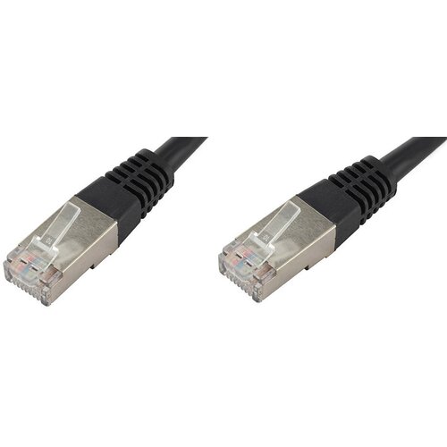 Econ connect F6TP1SW RJ45 omrežni kabel\, Patch kabel CAT 6 S/FTP 1.00 m črna dvojno za&amp;scaron;čiten 1 kos, (20419256) Slike