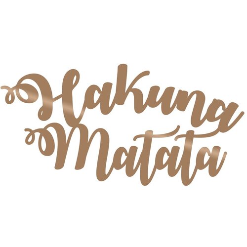 Wallity Zidna dekoracija Hakuna Matata, 70x35 cm, 1.5 mm, Bakar Slike