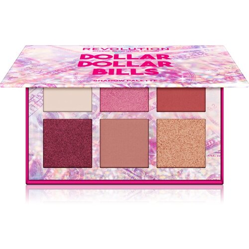 Makeup Revolution Power Shadow Palette paleta senčil za oči odtenek Dollar Dollar Bills 6,6 g Slike