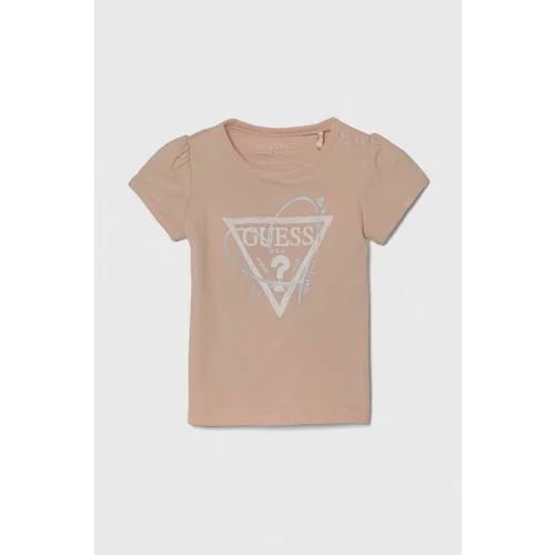 Guess Kratka majica za dojenčka oranžna barva