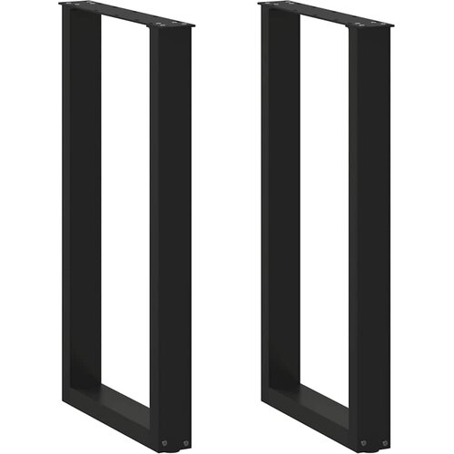  Noge za barski stol U-oblika 2 kom Crne 50 x (90-91) cm Čelik Cijene