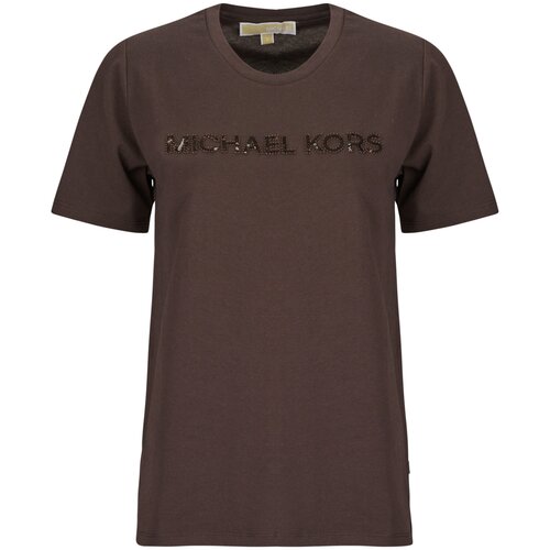 Michael Kors Majice s kratkimi rokavi SQN MICHAEL KRS CLASSIC T Kostanjeva Slike