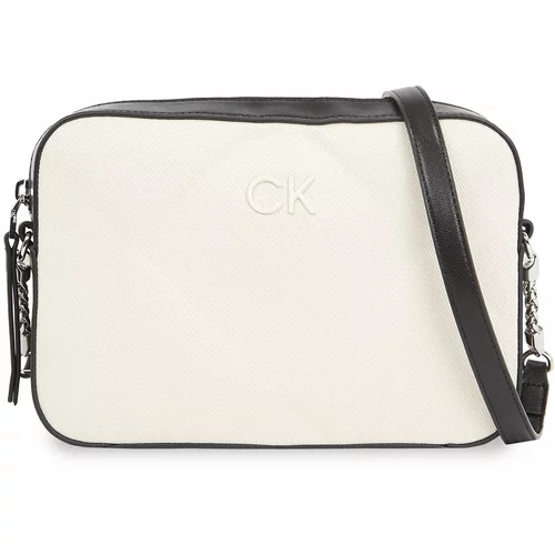 Calvin Klein Ročna torba Quilt Camera Bag_Canvas K60K611892 Dk Ecru Canvas PC4