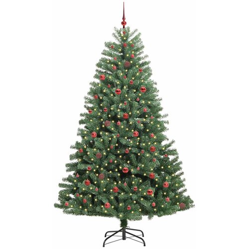  Umjetno božićno drvce s nogom Zelena 240 cm PVC i metal Slike