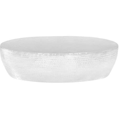 Maison Chic Klubska mizica - kavna mizica - Nizka mizica iz splo&amp;scaron;čenega aluminija 100x50x28 cm srebrna, (21754944) Slike