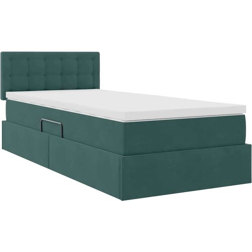  Krevet s od storage s madracem Tamnozelena 90 x 200 cm Bar&amp;scaron;un Slike