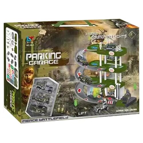 Magic Toys Garaža na tri kata sa raznim vojnim vozilima, svijetlom i zvukom Cene