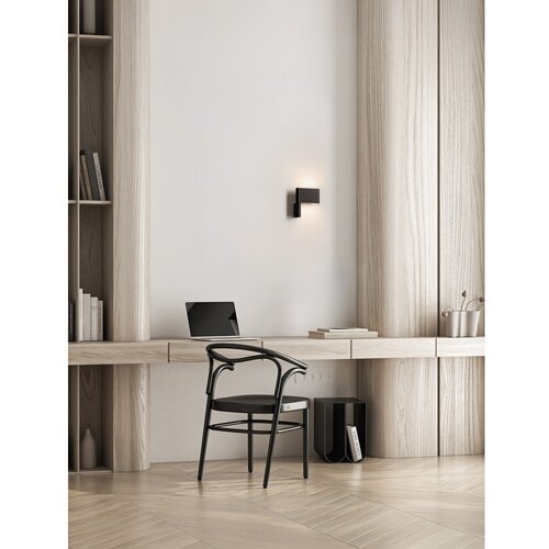 Nova Luce Mat crna LED zidna lampa aluminijska sa savitljivom konstrukcijom Flusso &amp;ndash; Slike