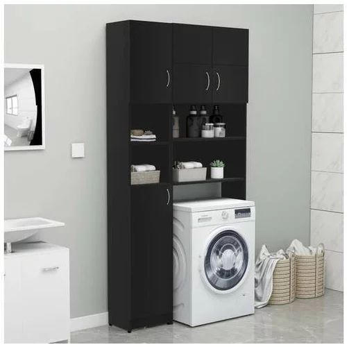  Komplet omar za pralni stroj črne barve iverna plošča