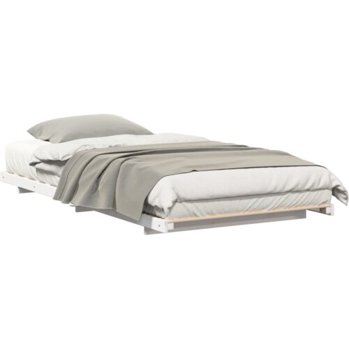 VidaXL Krevet s daskama Bijelo 90 x 220 cm Masivna borovina Slike