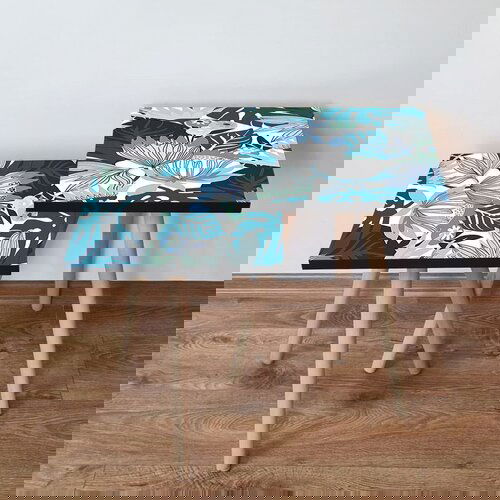 Hanah home 2Shp210 - navy blue navy blueblueblackwhite nesting table (2 pieces) Cene