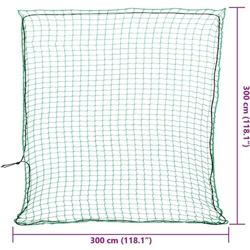VidaXL mreža za prikolicu s elastičnim užetom zelena 3x3 m PP Slike