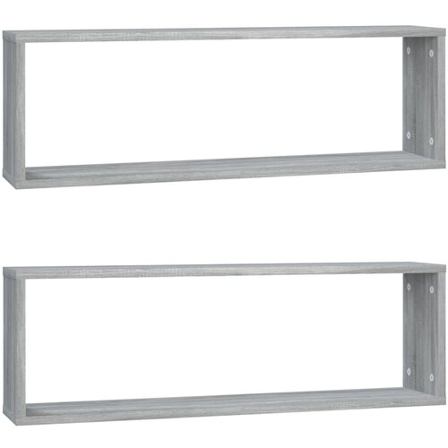Maison Chic Stenska kockasta polica - Viseča polica 2 kosa siva sonoma 80x15x26,5 cm, (21793841) Slike