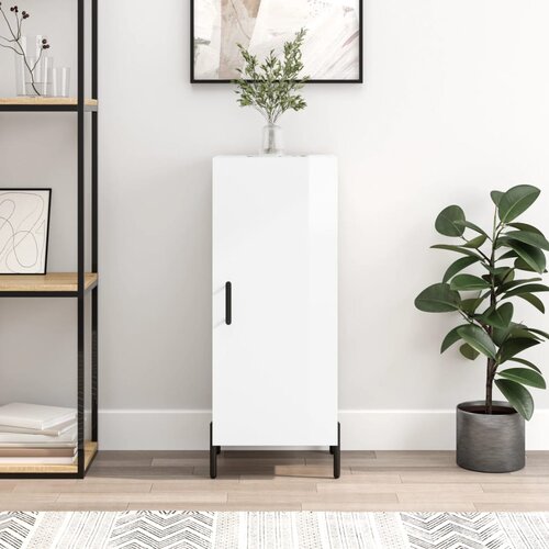 vidaXL Komoda sjajna bijela 34 5 x 34 x 90 cm od konstruiranog drva Cijene