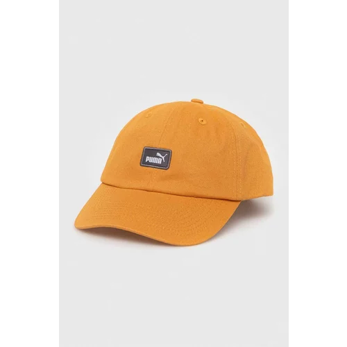 Puma Bombažna bejzbolska kapa oranžna barva