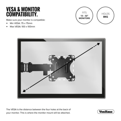Vonhaus namizni nosilec za monitor (13-27) 05/115 Cene