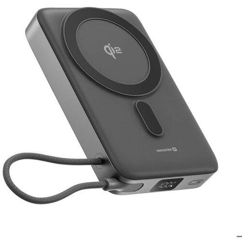 Swissten Powerbank Qi2 10000mAh MagSafe USB-C 35W, (5000523969) Slike