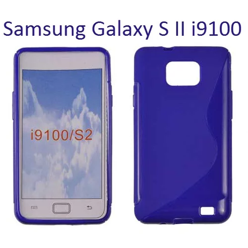  Gumijasti / gel etui S-Line za Samsung Galaxy S II i9100 / S II Plus i9105 - modri