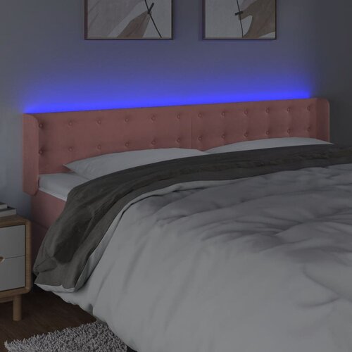  LED uzglavlje ružičasto 183x16x78/88 cm bar&amp;scaron;unasto Slike
