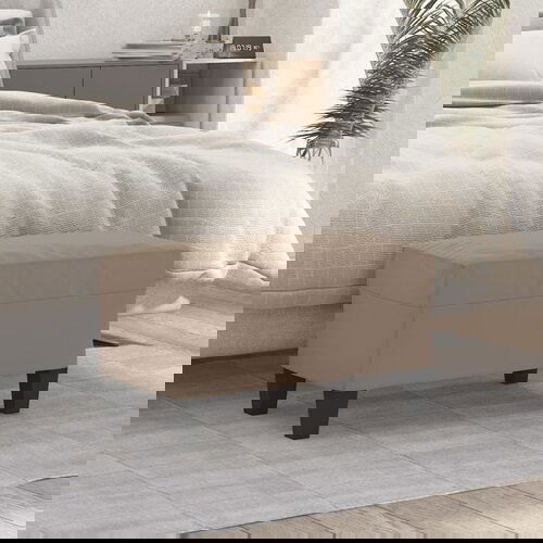 vidaXL Klop taupe 70x35x41 cm tkanina iz mikrovlaken Cene