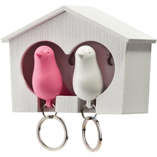 Privesci ptičice privesci za ključeve pink-bela Slike