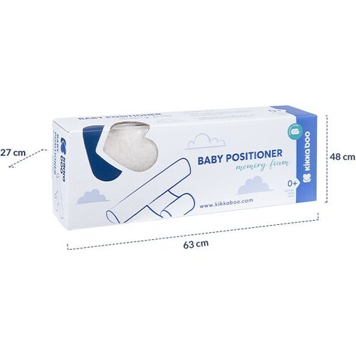 Kikka Boo bočna za&amp;scaron;tita za novorođenče Newborn Positioner Memory Foam - White Slike