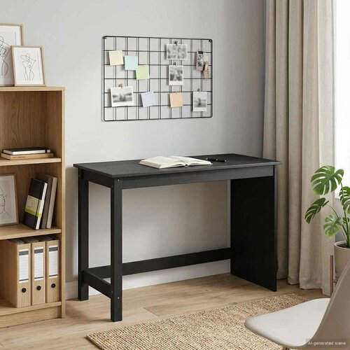 Stol Crna 112 x 50 x 75 cm Čvrsto borovo drvo Cijene