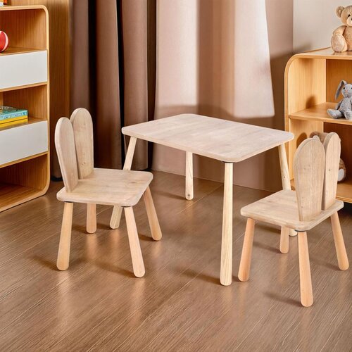 Hanah home BLTYZ-AKTV061-1 Oak Kid's Table Set Cene