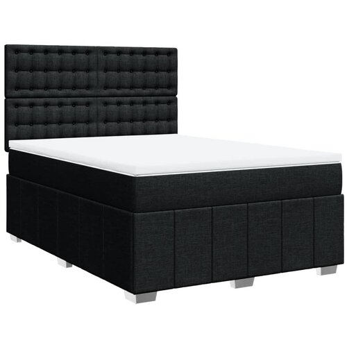 Maison Chic Box spring postelja - Vzmetna postelja z vzmetnico črna 160x200 cm blago SL24417, (21879927) Cene