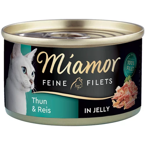 Miamor Ekonomično pakiranje Feine Filets 24 x 100 g - Bijela tuna i riža u želeu