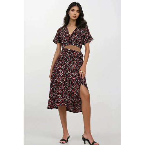 Trend Alacati Stili Ženski komplet bluza i suknja ALC-X11592, Šareni Cene