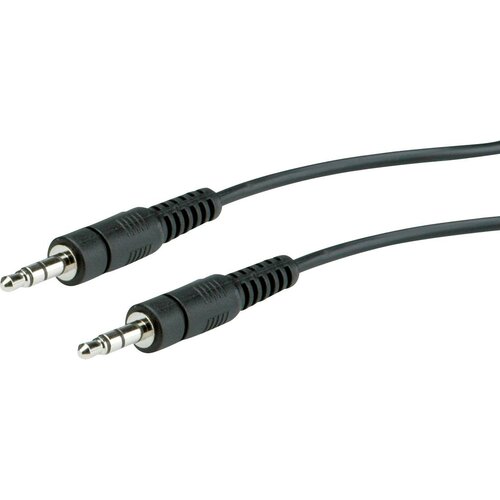 Roline 11.09.4501 utičnica audio priključni kabel [1x 3,5 mm banana utikač - 1x 3,5 mm banana utikač] 1.00 m crna sa zaš Cijene