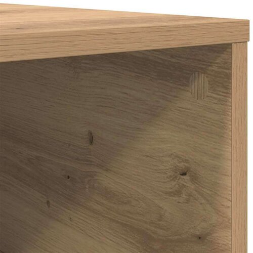 VidaXL Kava Stol hrast artisan 80 x 80 x 36.5 cm Konstruirano drvo Slike
