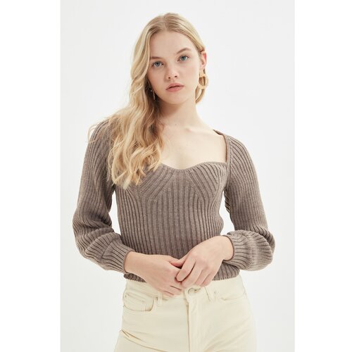 Trendyol Mink Collar Detailed Knitwear Sweater Slike