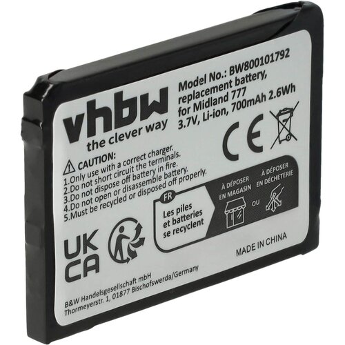 VHBW Baterija za Midland 777 / PMR446, 700 mAh Cene