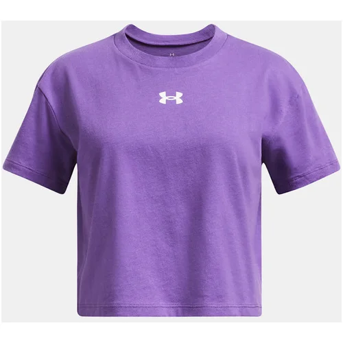 Under Armour UA Crop Sportstyle Logo SS Majica otroška Vijolična